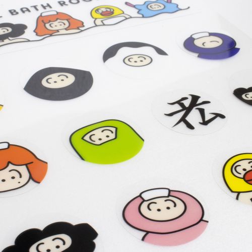 湯仲間クリアステッカー