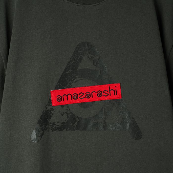 amazarashi Logo Tag T-shirt/Charcoal gray