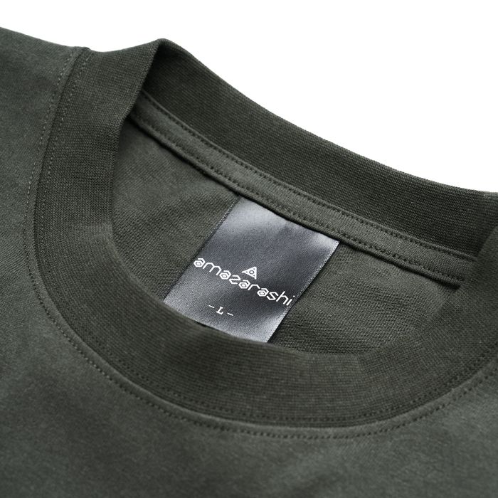 amazarashi Logo Tag T-shirt/Charcoal gray