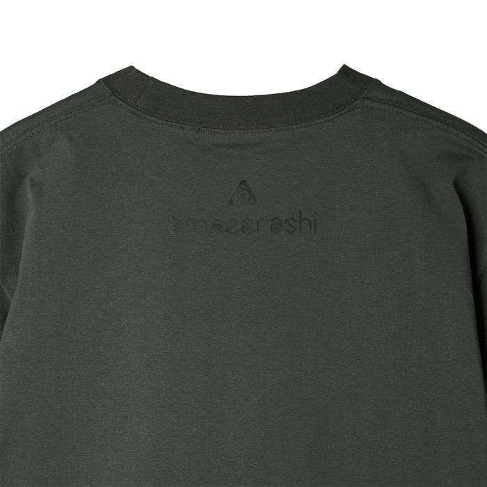 amazarashi Cracked Logo T-shirt/Charcoal gray
