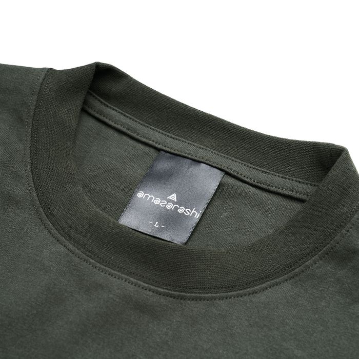 amazarashi Cracked Logo T-shirt/Charcoal gray