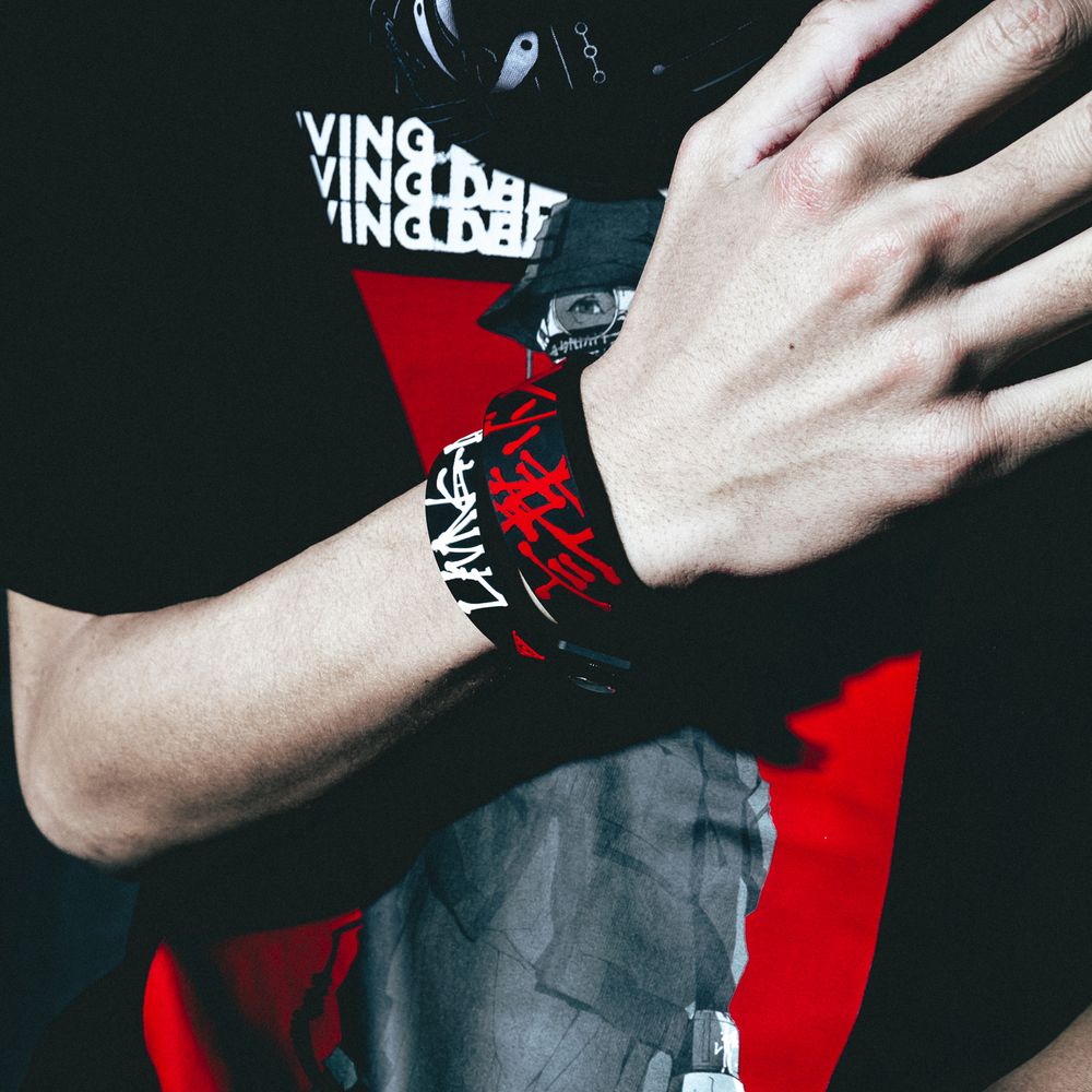 LIVING DEAD LOGOS Rubber Band Black