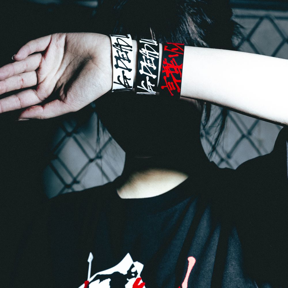 LIVING DEAD LOGOS Rubber Band Black