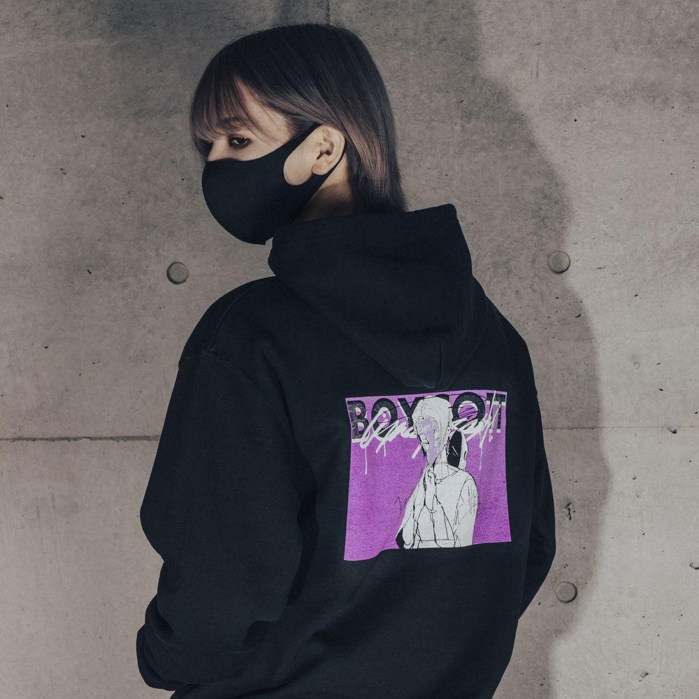 amazarashi BOYCOTT End Card Hoodie/Purple
