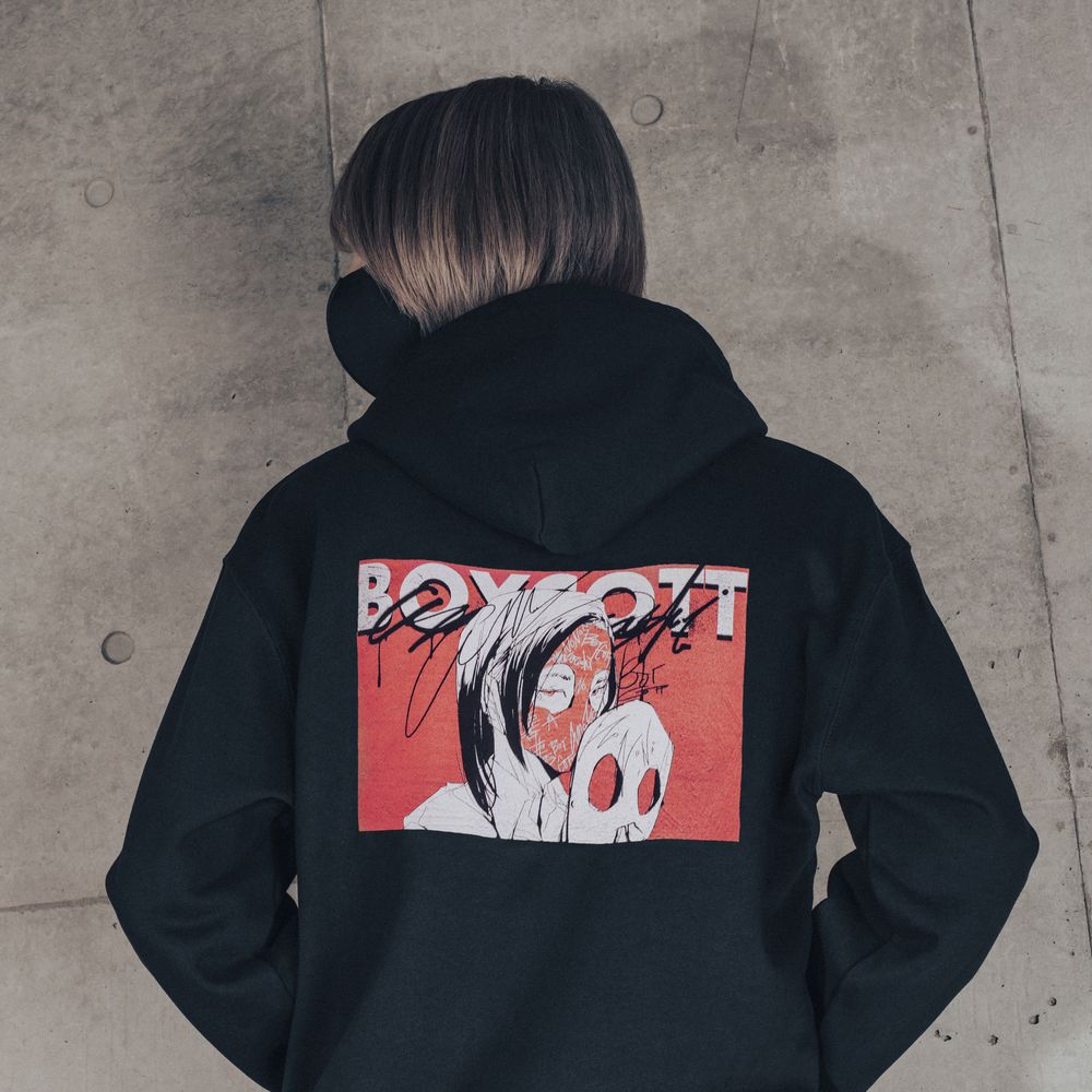 amazarashi BOYCOTT End Card Hoodie/Red