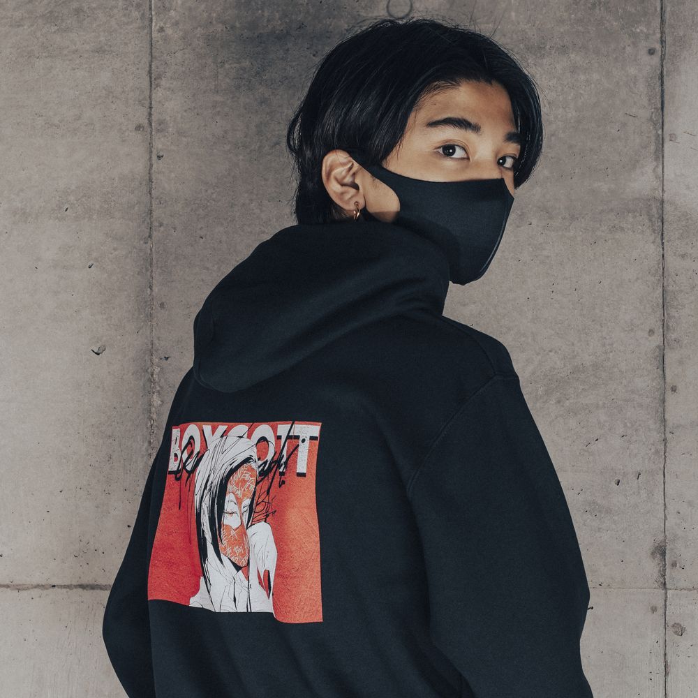 amazarashi BOYCOTT End Card Hoodie/Red