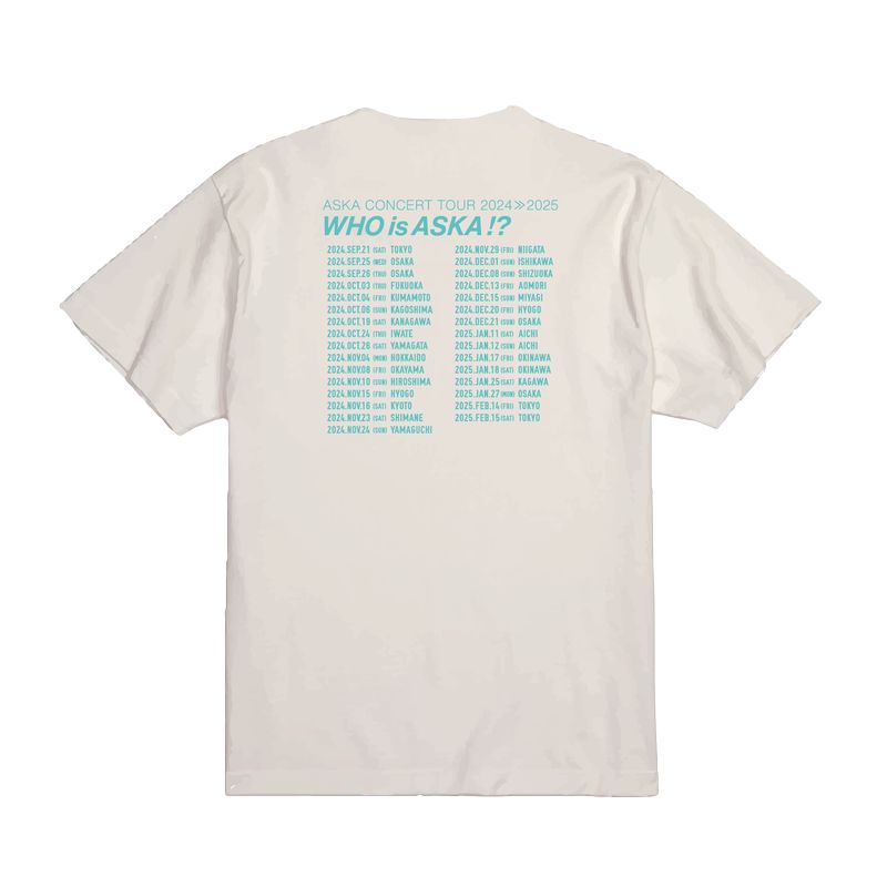 【ASKA】『ASKA CONCERT TOUR 2024≫2025 -Who is ASKA !?-』Tシャツ/ホワイト