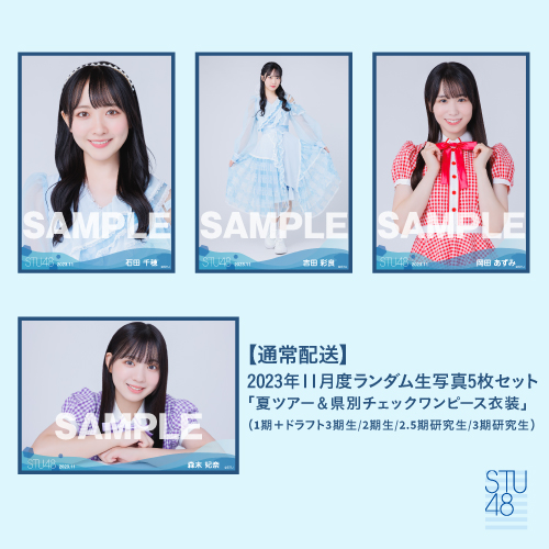 【通常配送】STU48 2023年11月度ランダム生写真5枚セット