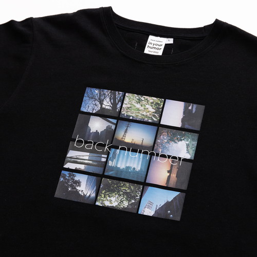 ゴールデンアワー黒いフォトTシャツ