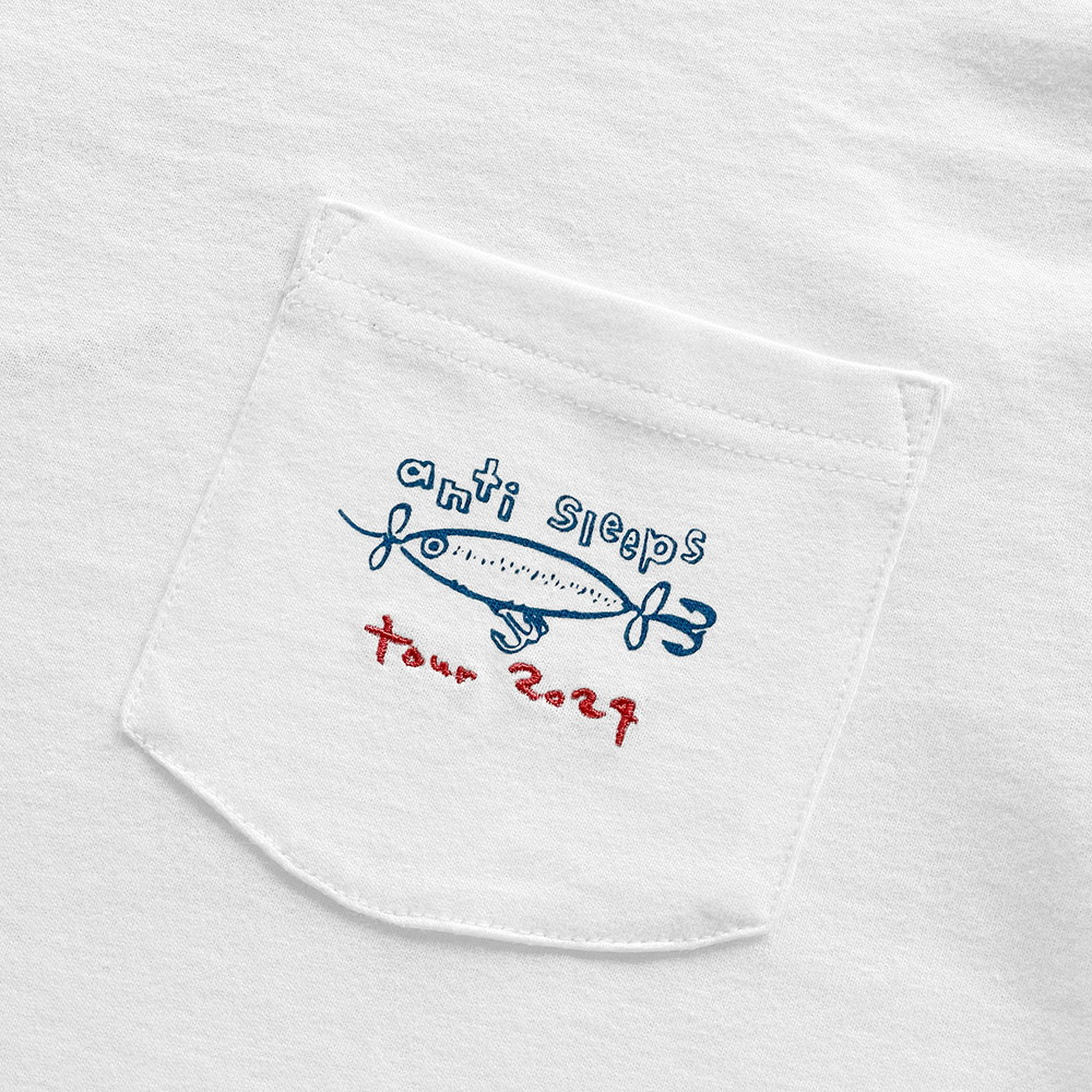 依与吏手描きルアー胸ポケTシャツ