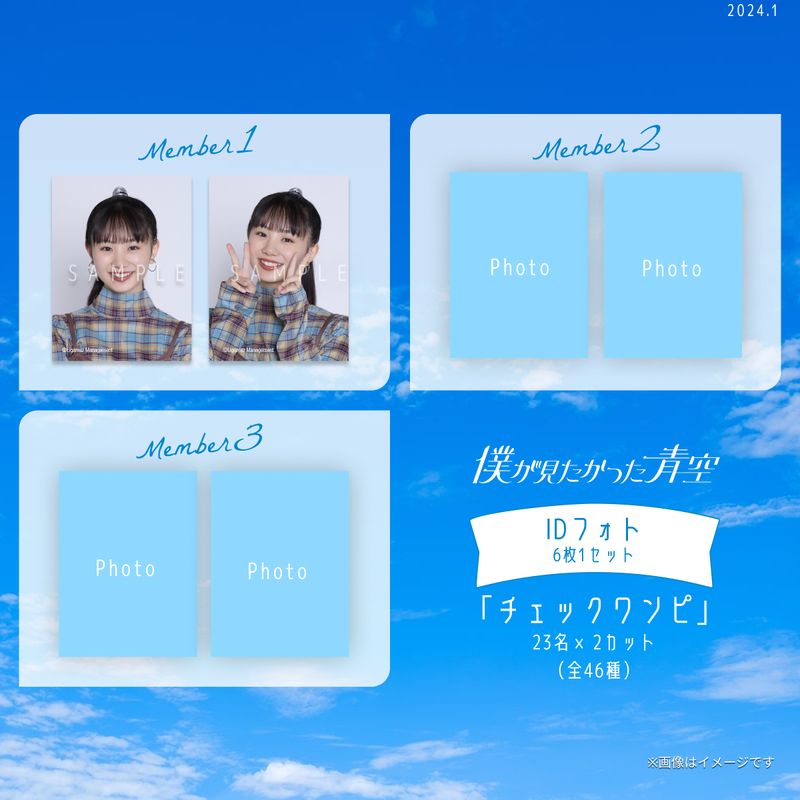 【通常配送】1月IDフォト(6枚1セット)【チェックワンピ】