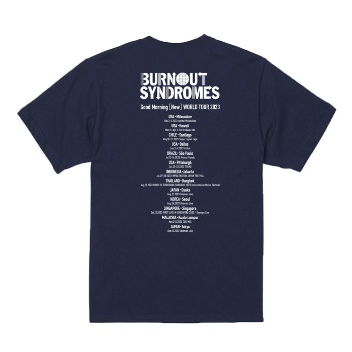 【BURNOUT SYNDROMES】Good Morning [New] World TOUR 2023 Tシャツ/ネイビー