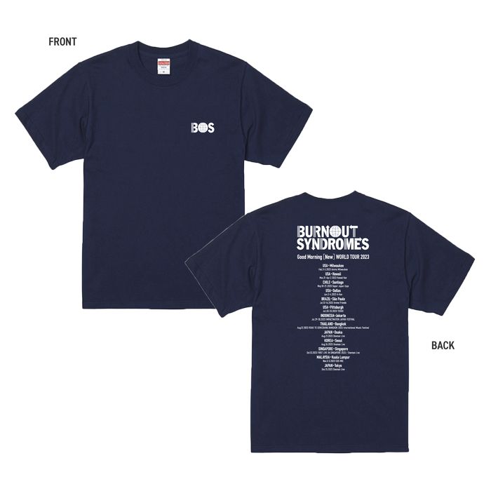 【BURNOUT SYNDROMES】Good Morning [New] World TOUR 2023 Tシャツ/ネイビー