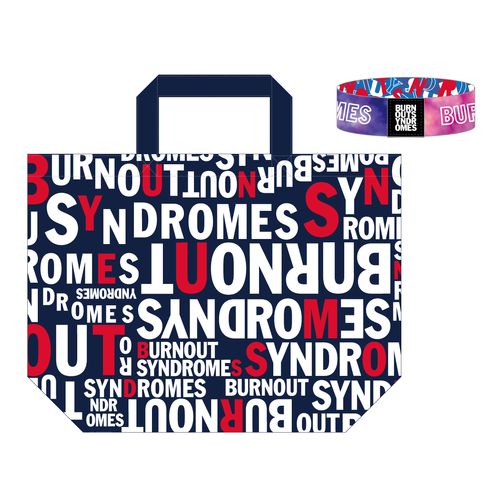 【BURNOUT SYNDROMES】LOGO2020 エコバッグ&ゴムバンドセット(総柄)