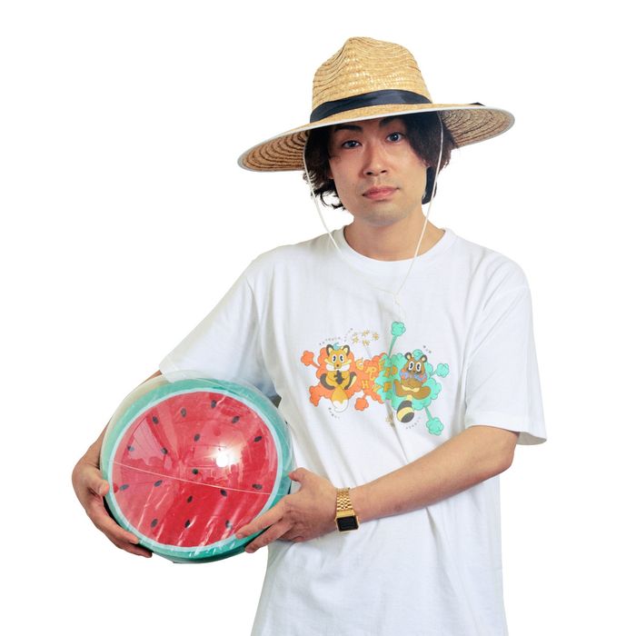 タヌキネイリTシャツ(ホワイト)