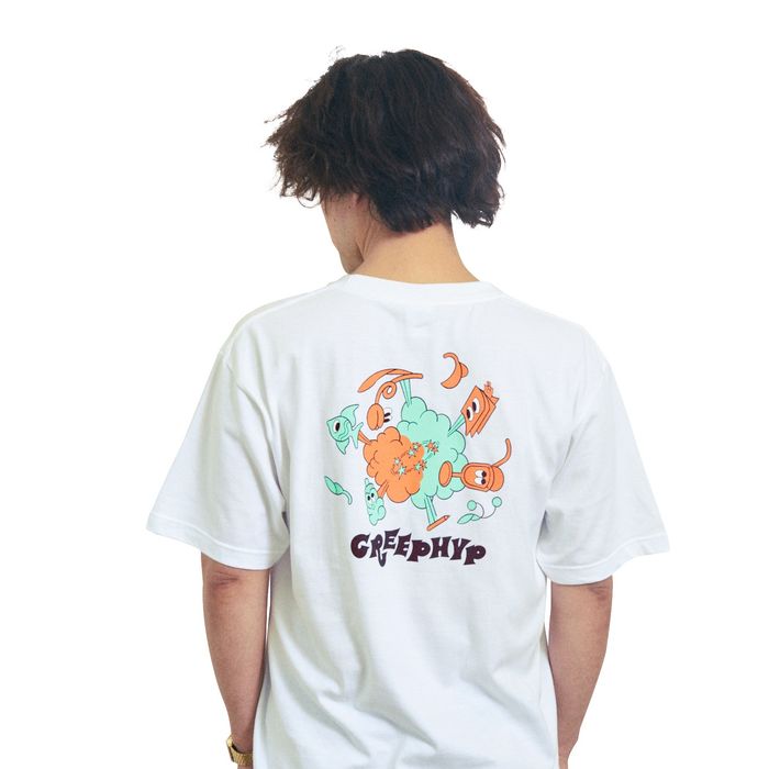 タヌキネイリTシャツ(ホワイト)