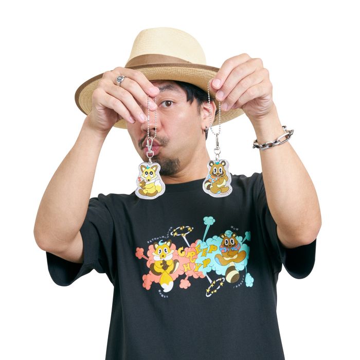 タヌキネイリ リフレクターキーホルダー