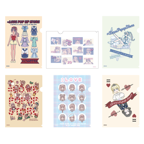 大場花菜デザイン ポップアップクリアファイル6種