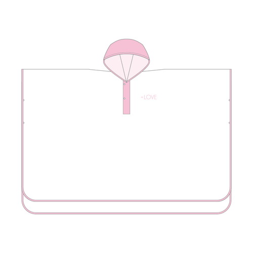 【通常配送】 =LOVE イコノイフェスレインポンチョ