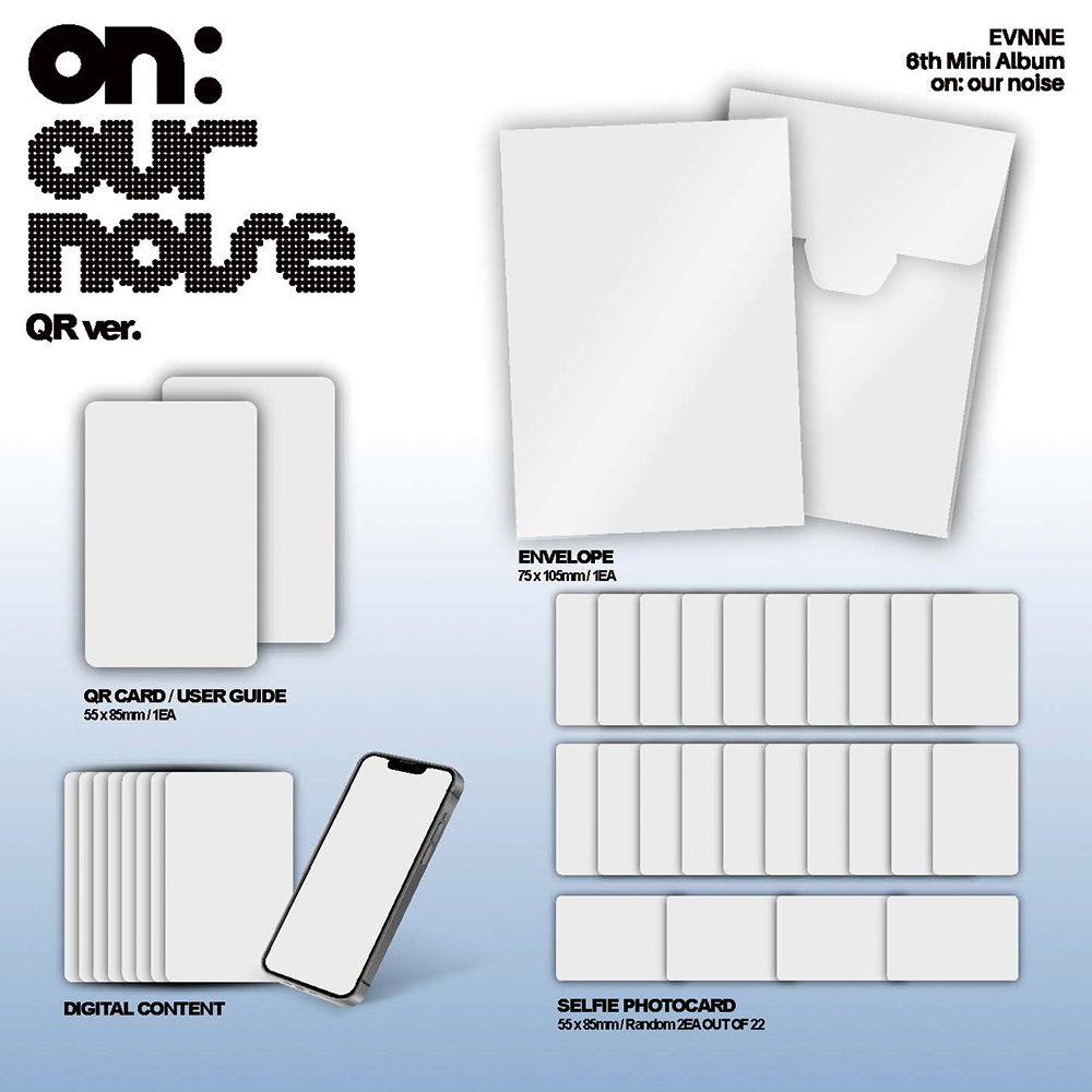 6th Mini Album [on: our noise]　Photobook ver. + QR ver.　 先着購入特典：トレカ ランダム2枚+イベント抽選応募権(1口)