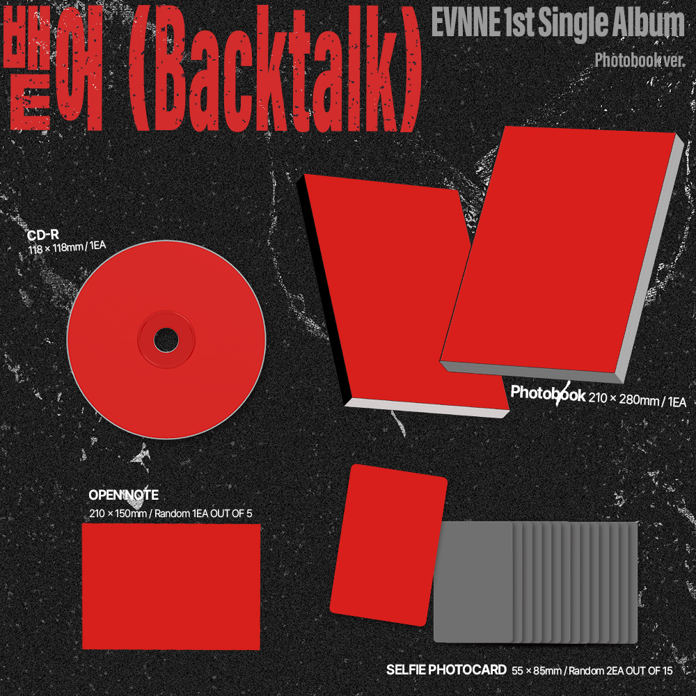 1st Single [Backtalk]　Photobook ver.（アクリルキーホルダー付き）　先着購入特典：トレカ ランダム1枚