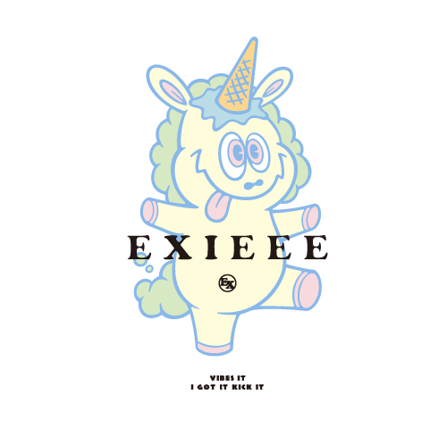 【EXIEEE×entrance】 ロンTシャツ(ユニコーン) / ホワイト