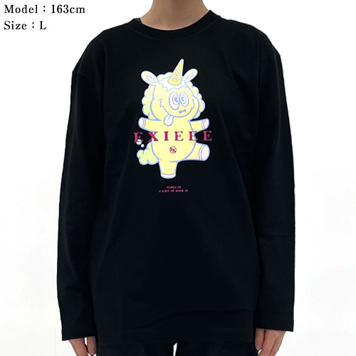 【EXIEEE×entrance】 ロンTシャツ(ユニコーン) / ブラック