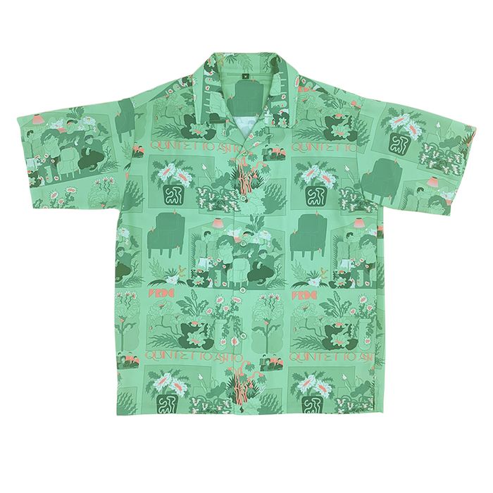 QUINTETTO AJITO オープンカラーシャツ