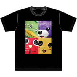 CHARAMEL Tシャツ(ハーフトーン/ブラック)