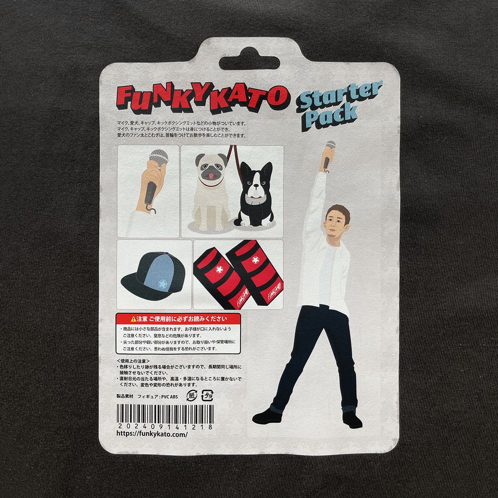 FUNKY KATO フィギュアパッケージ風 ロンT＜ステッカー付き＞