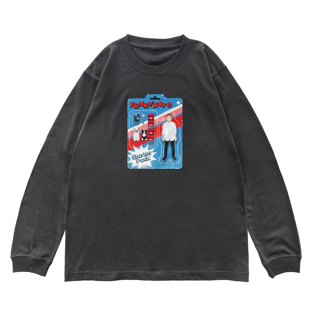 FUNKY KATO フィギュアパッケージ風 ロンT＜ステッカー付き＞