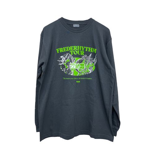 WELL 噛 ONE ロングスリーブTシャツ/スモークブラック