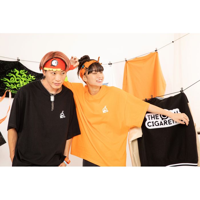 PD'22 × OLI WARPビッグシルエットTシャツ/PDオレンジ