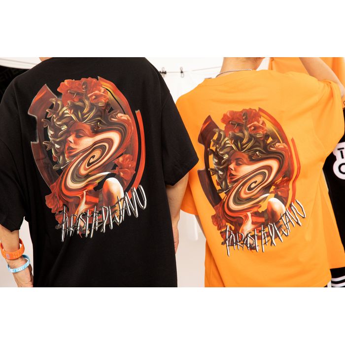 PD'22 × OLI WARPビッグシルエットTシャツ/PDオレンジ