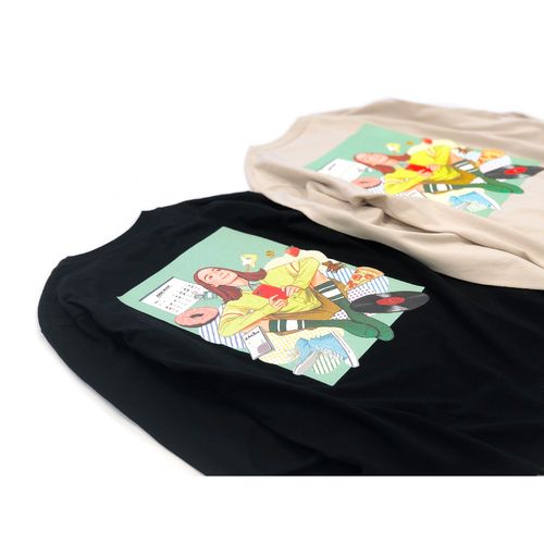 楽しみを待ちながら、ロングスリーブTシャツ