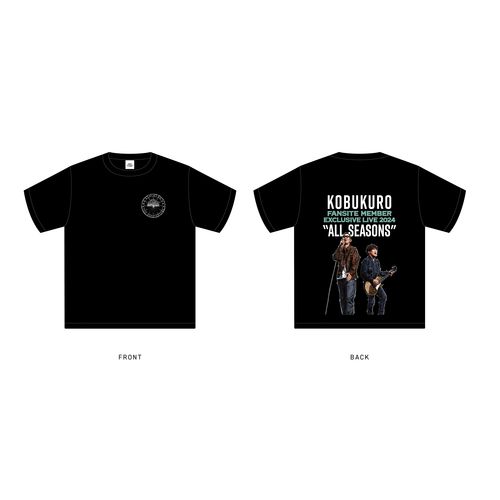 事後販売【“ALL SEASONS”グッズ】イラストBIGプリントTシャツ　ブラック