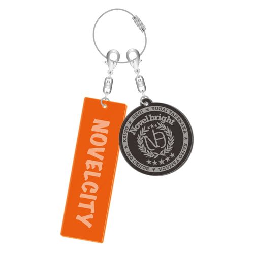 【FC限定】ネオンアクリルキーリング【オレンジ×ブラック】