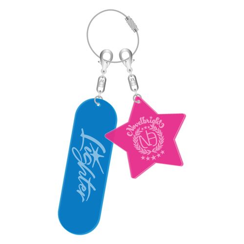 【FC限定】ネオンアクリルキーリング【ブルー×ピンク】