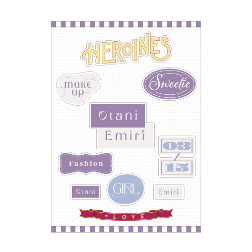 「ヒロインズ」個別ステッカーシート