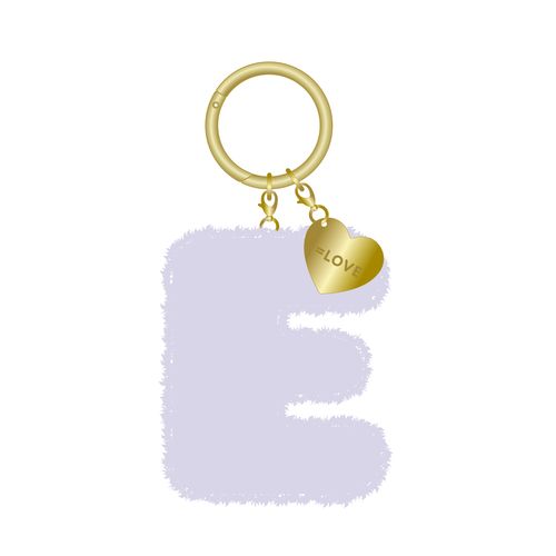 個別ふわふわイニシャルキーホルダー