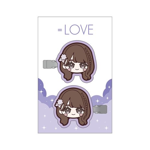 ＝LOVE まえがみクリップ（ぬいぐるみイラスト）