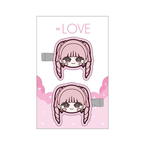 ＝LOVE まえがみクリップ（ぬいぐるみイラスト）