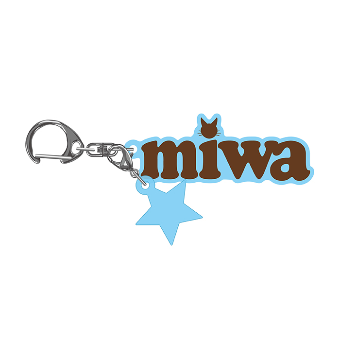 【miwa】アクリルキーホルダー(ブルー)