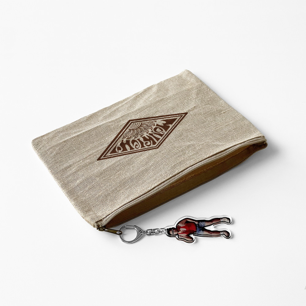 ジュートフラットポーチ