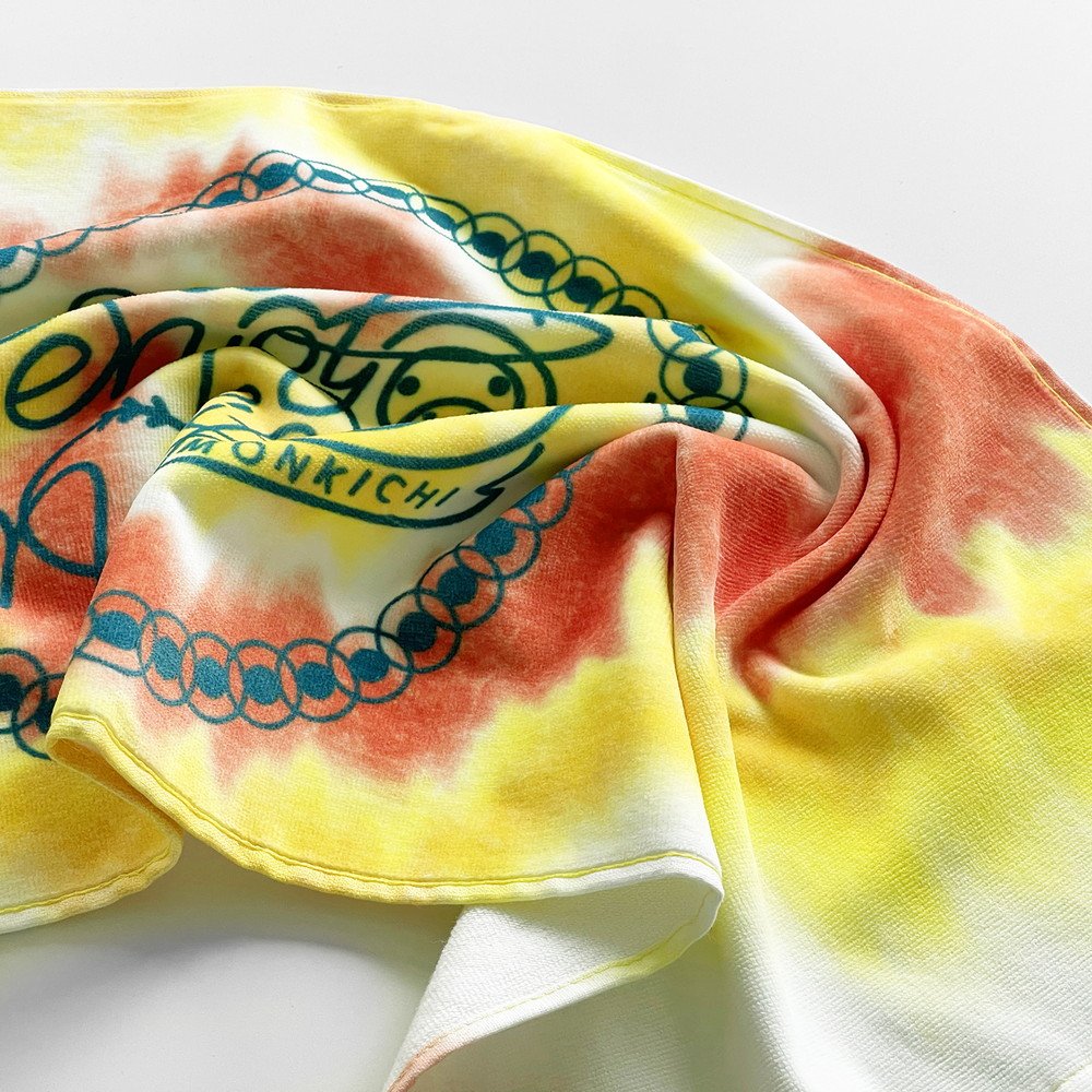 タイダイデザインフェイスタオル -No enjoy no life- 