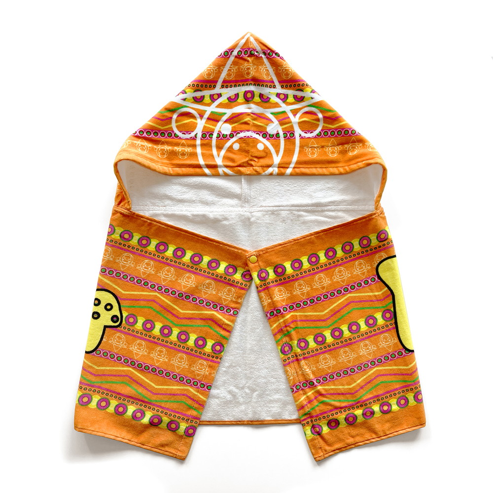 モン吉 ポンチョ型フード付タオル