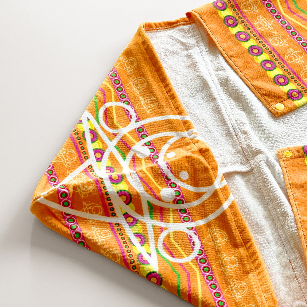 モン吉 ポンチョ型フード付タオル