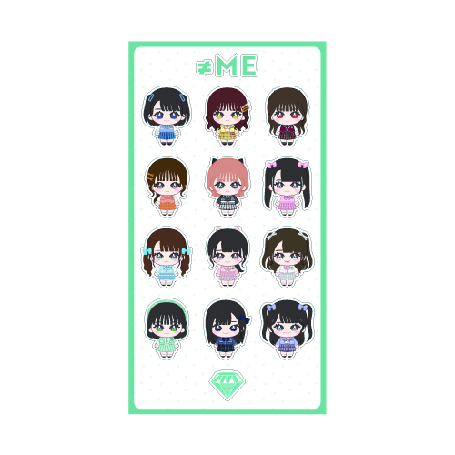 ≠ME ぷっくりシール(ぬいぐるみイラスト)