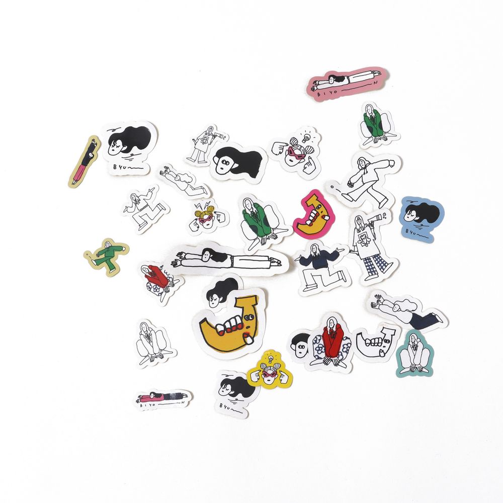 nageyari flake sticker（6種ランダムセット。全30デザイン）