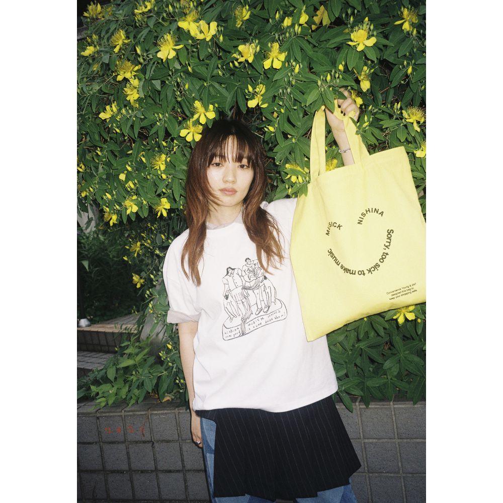 smile tote - yellow